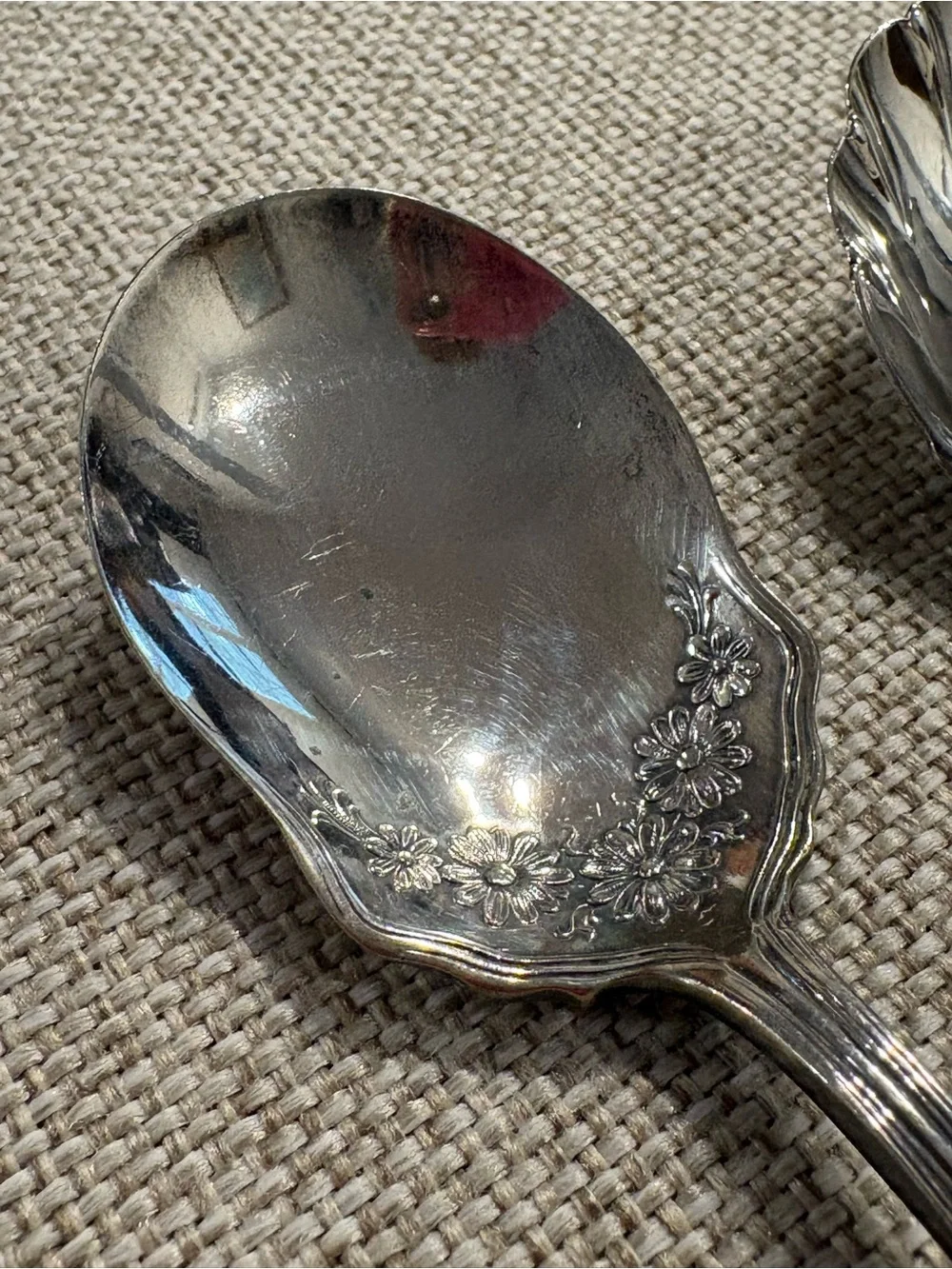 Vintage WM A Rogers Silverplate Nut Candy Serving Spoon Set of 3